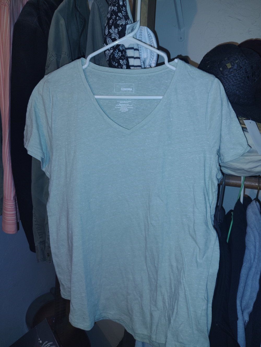 Sonoma Light Sage V-Neck Short Sleeve Tee